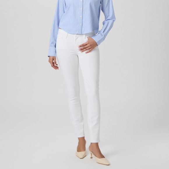Paige White Verdugo Ankle Cotton Stretch Skinny Jeans - Picture 2 of 11
